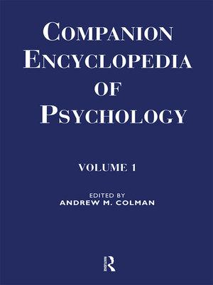 cover image of Companion Encyclopedia of Psychology